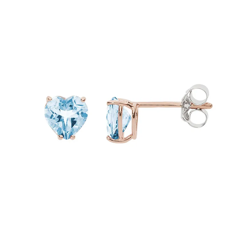 Orecchini con Topazio Azzurro a Cuore – Comete