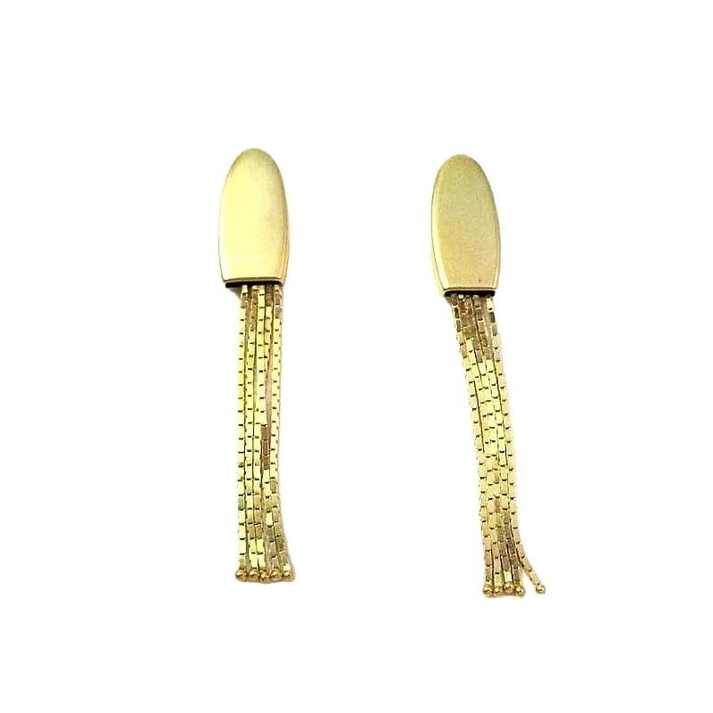 ORECCHINI PENDENTI IN ORO GIALLO 18 KT CON FRANGE