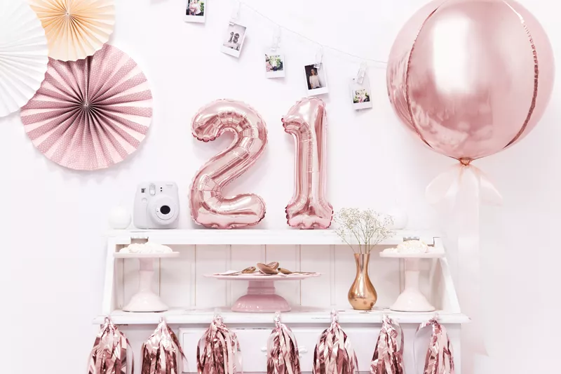 Palloncino 2 oro rosa 35 cm