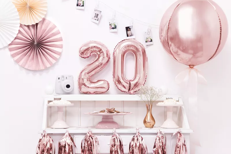 Palloncino 2 oro rosa 35 cm