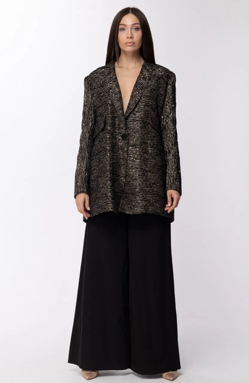 Pantalone a palazzo basic Nero