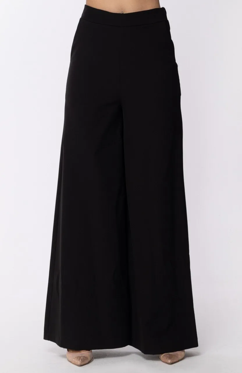 Pantalone a palazzo basic Nero