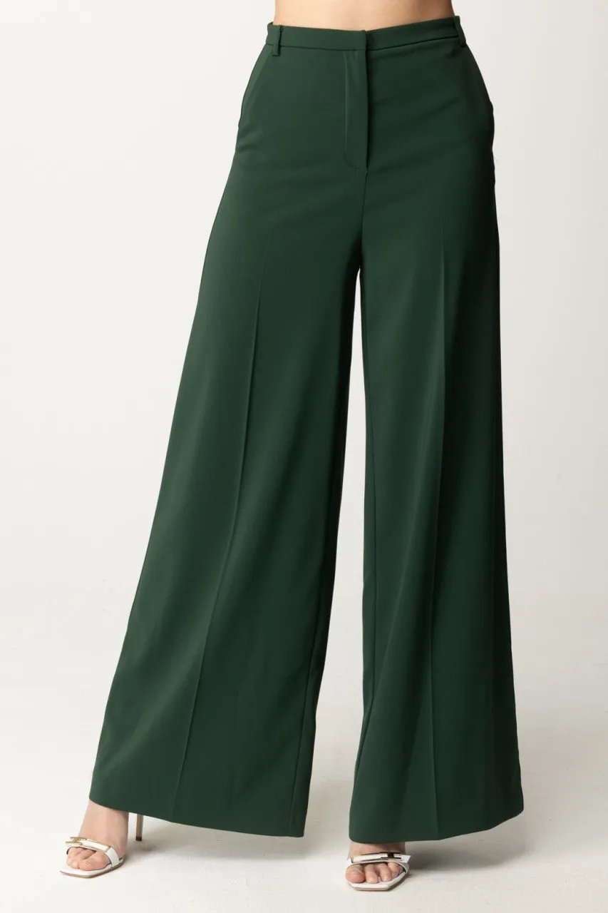 Pantalone a Palazzo con maxi gamba Tuscany Green
