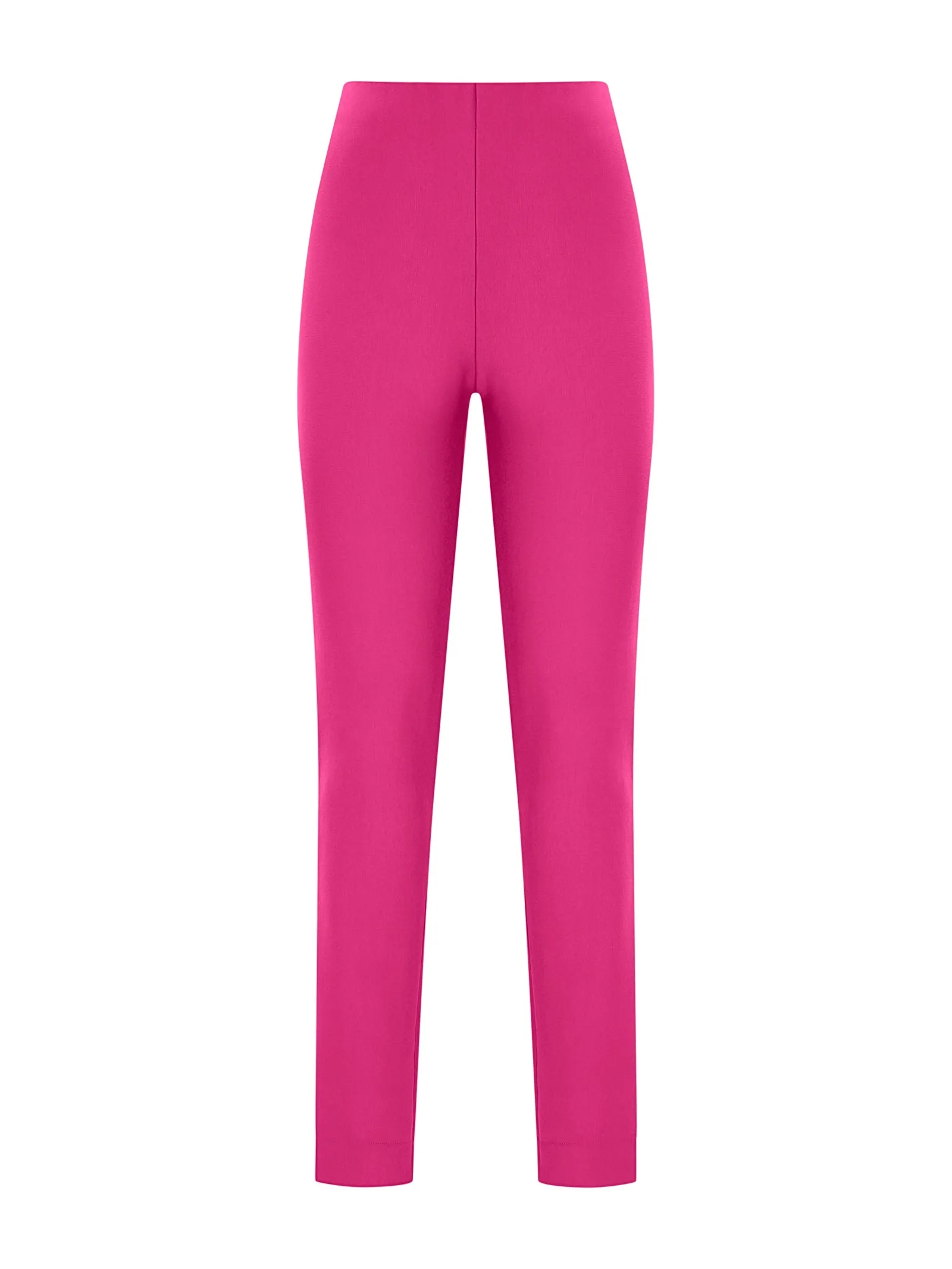 Pantalone a sigaretta con spacchetti in Compact - Fuchsia Purple