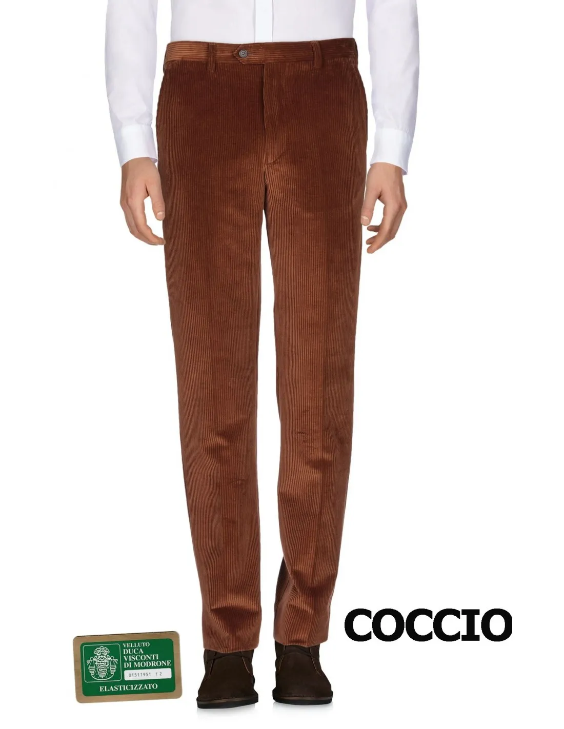 Pantalone in cotone Velluto a coste Coccio autunno inverno