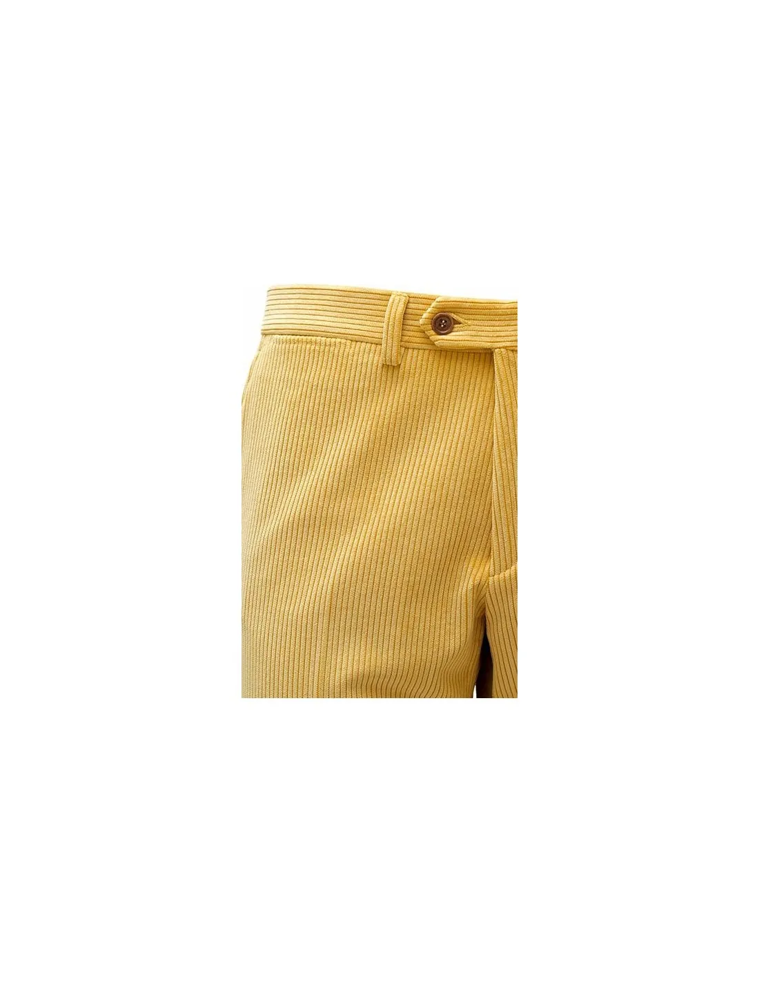 Pantalone in cotone Velluto a coste Giallo