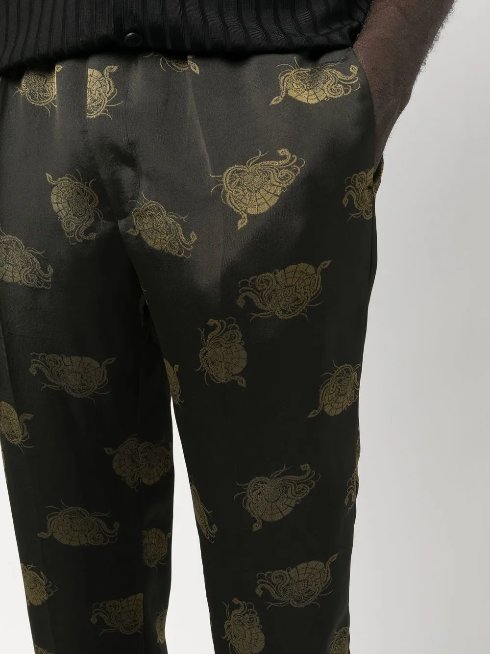 pantalone in tessuto jaquard