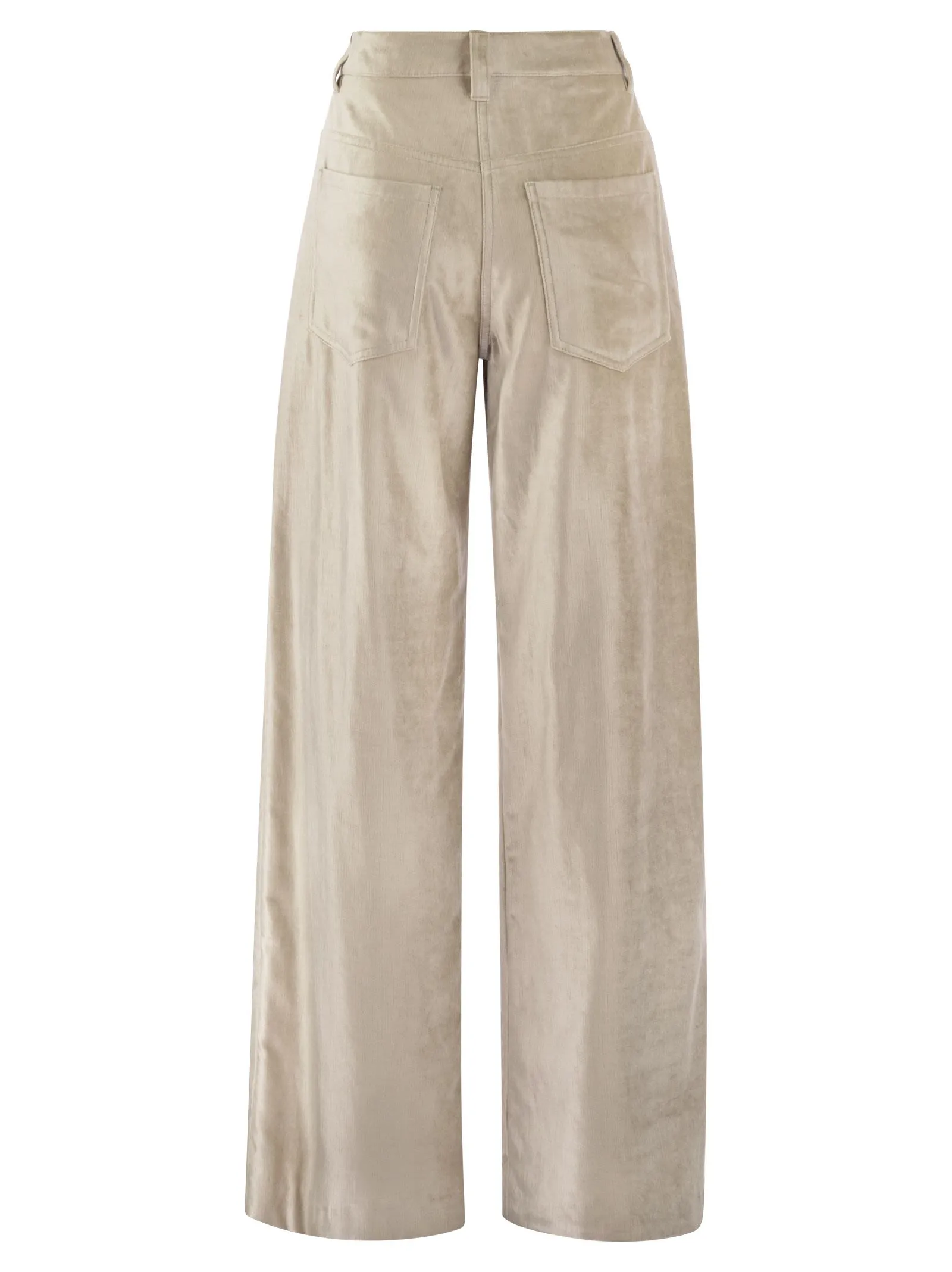 Pantalone Loose in velluto Sleek di cotone e viscosa