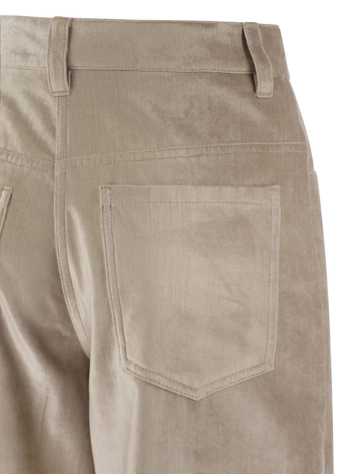 Pantalone Loose in velluto Sleek di cotone e viscosa