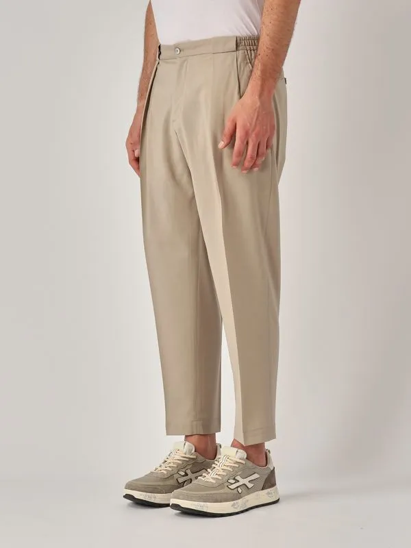 Pantalone uomo Briglia Portobello in lana Beige