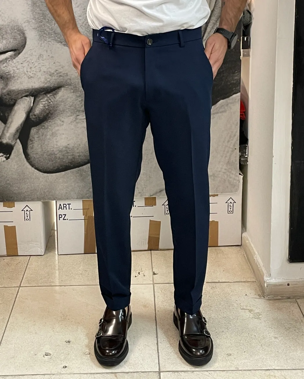 Pantalone uomo capri NAPOLI blu