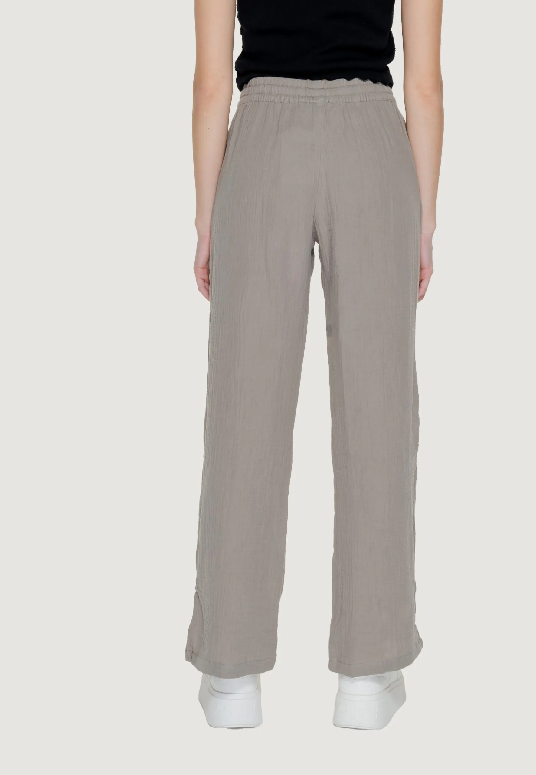 Pantaloni a palazzo Jacqueline De Yong JDYTHEIS LIFE WIDE SLIT PANT WVN NOOS Beige scuro