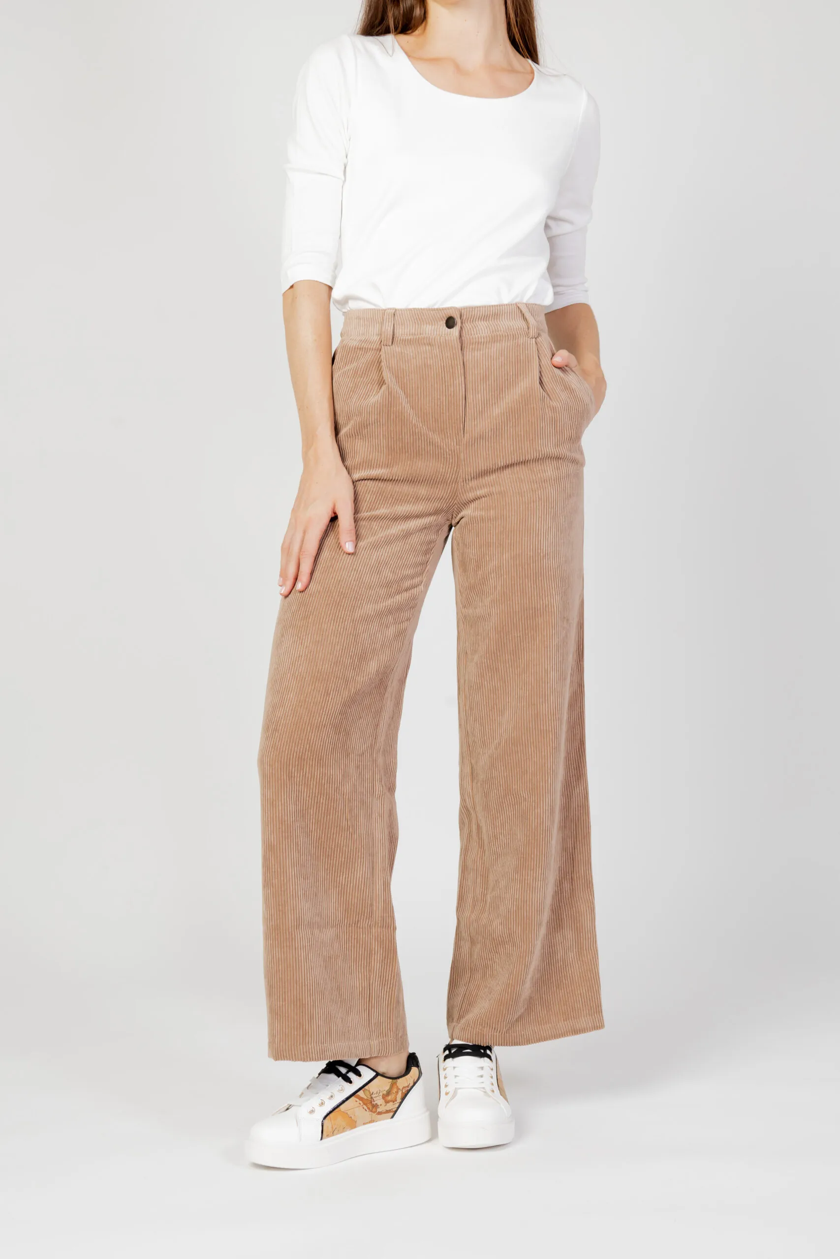 Pantaloni a palazzo Jacqueline de Yong jdyullu hw wide pant wvn Beige scuro