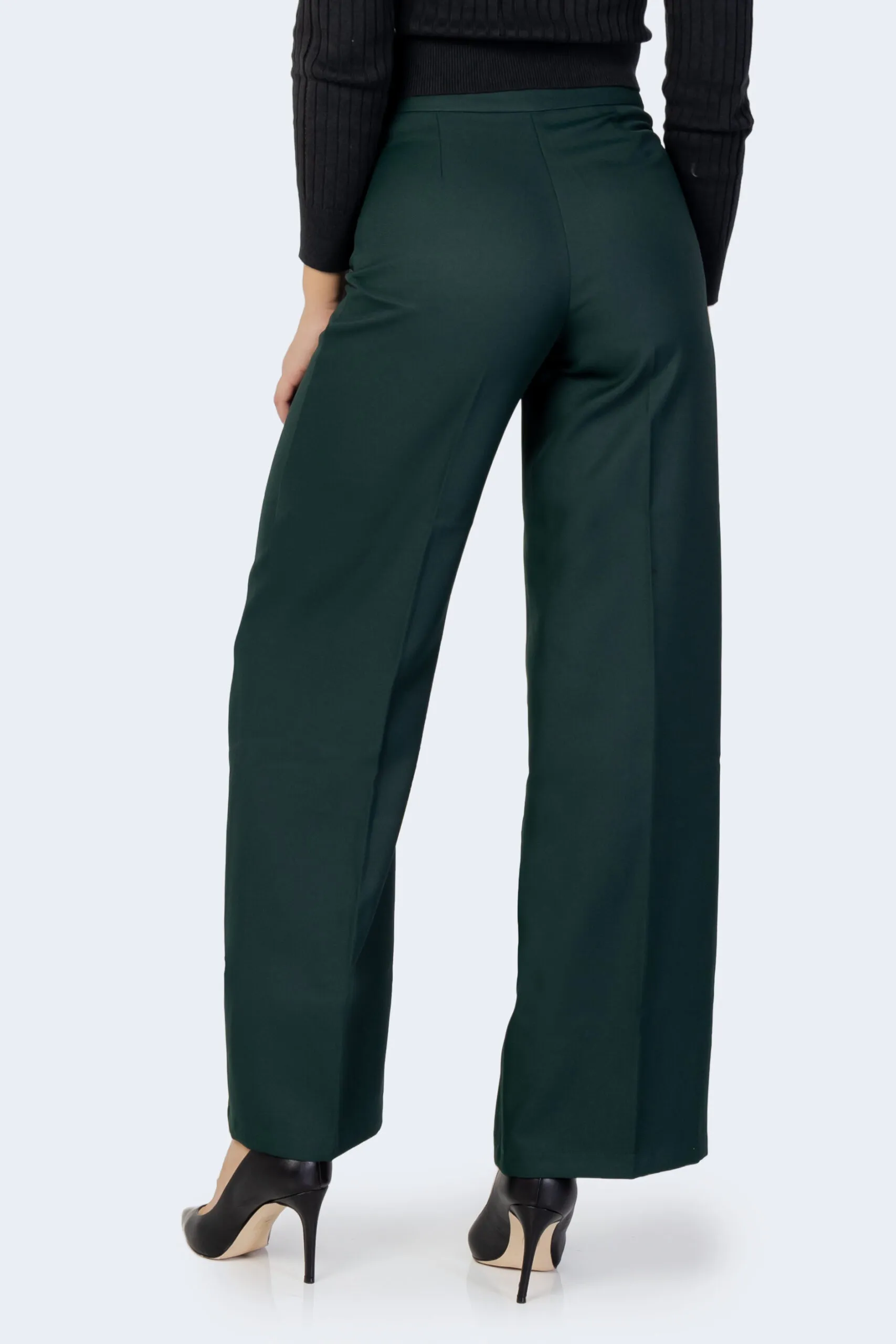 Pantaloni a palazzo Jacqueline de Yong jdyzino hw wide pant Verde Scuro