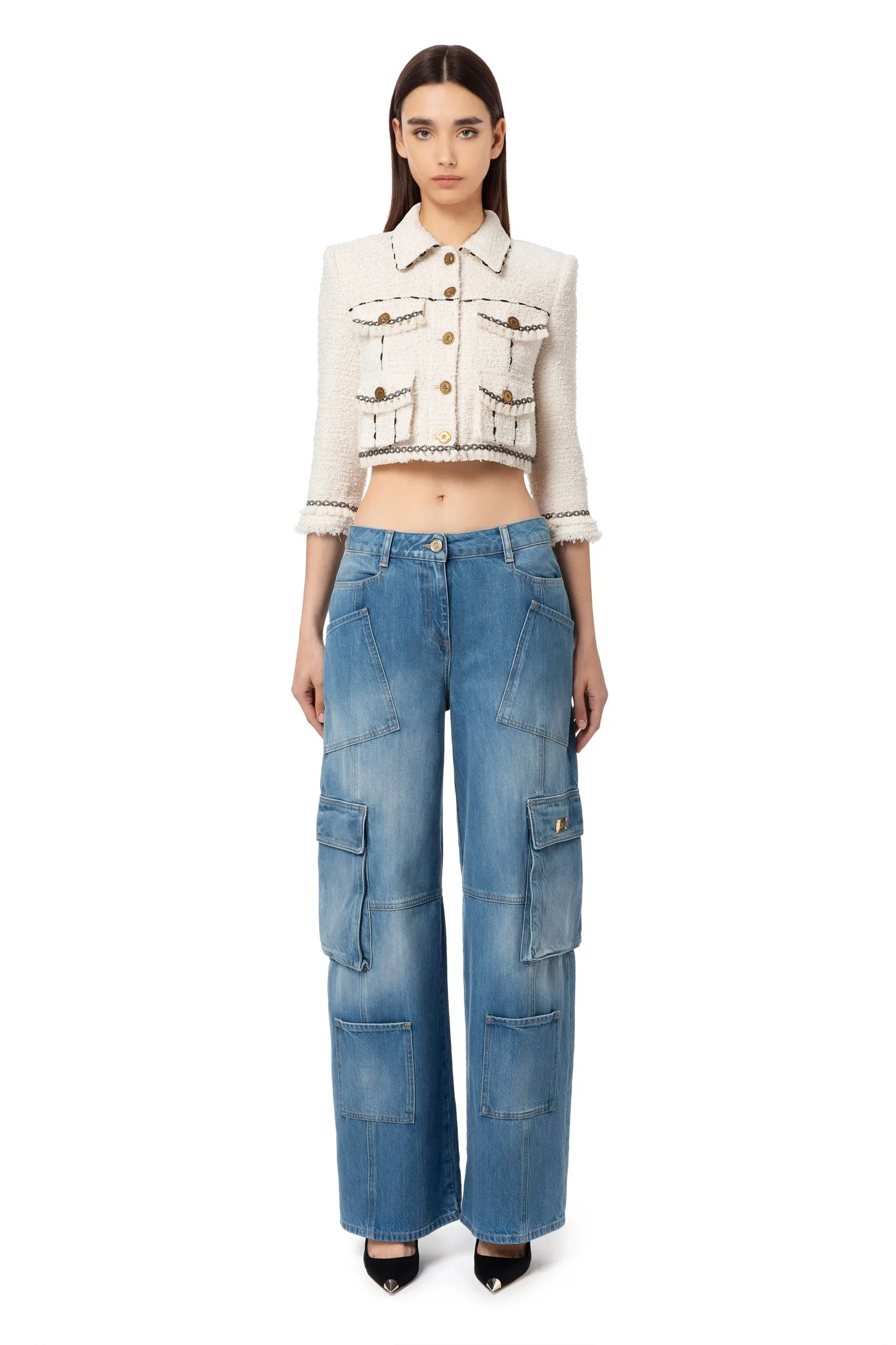 Pantaloni cargo con vestibilità ampia