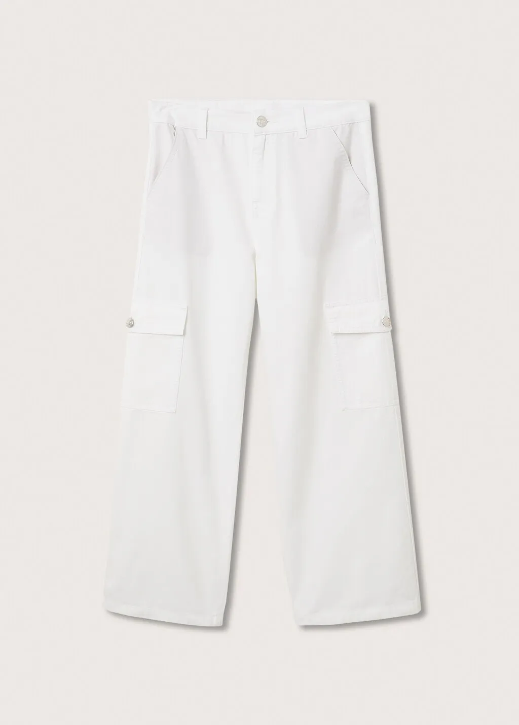 Pantaloni cargo cropped cotone