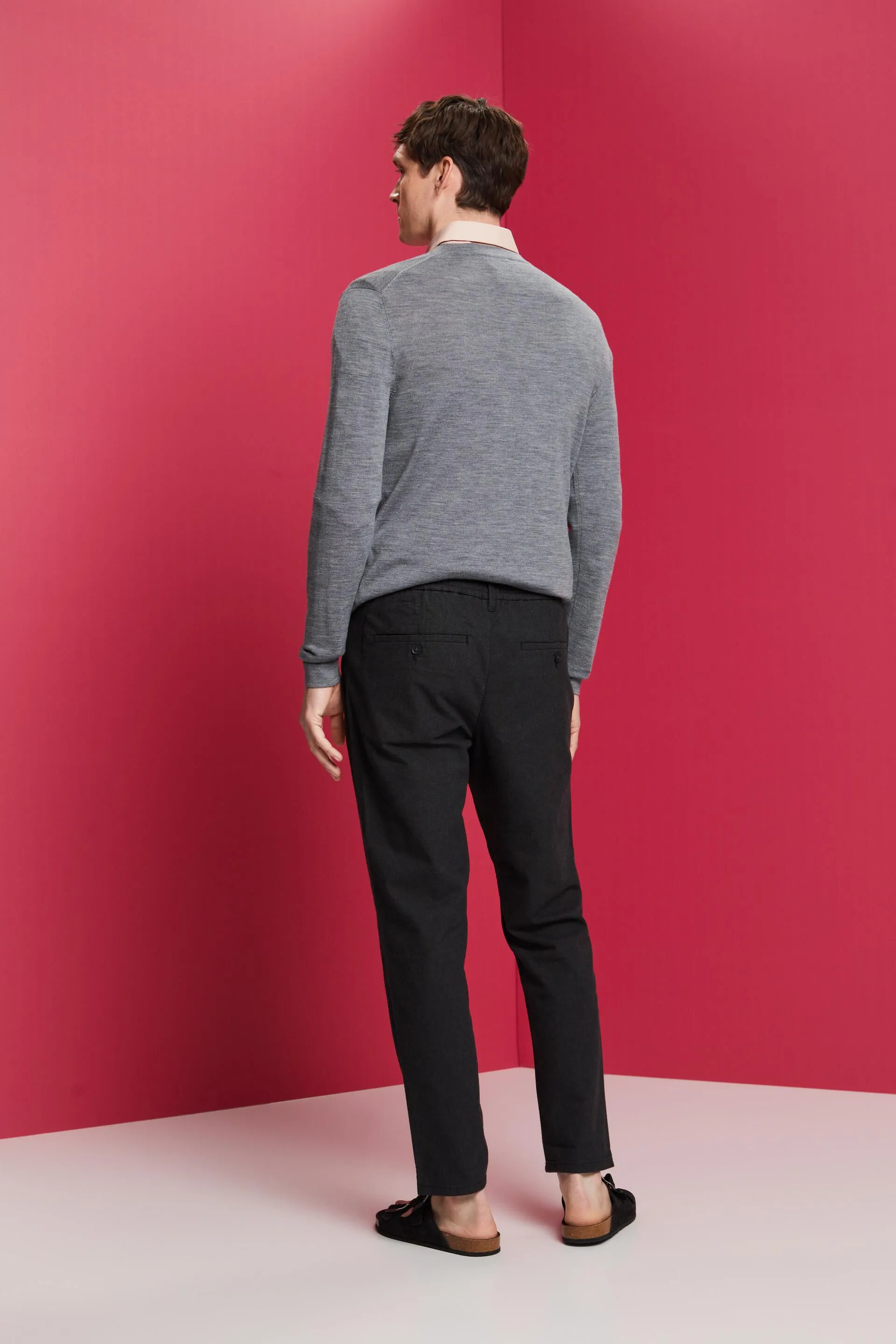 Pantaloni chino in tessuto spazzolato