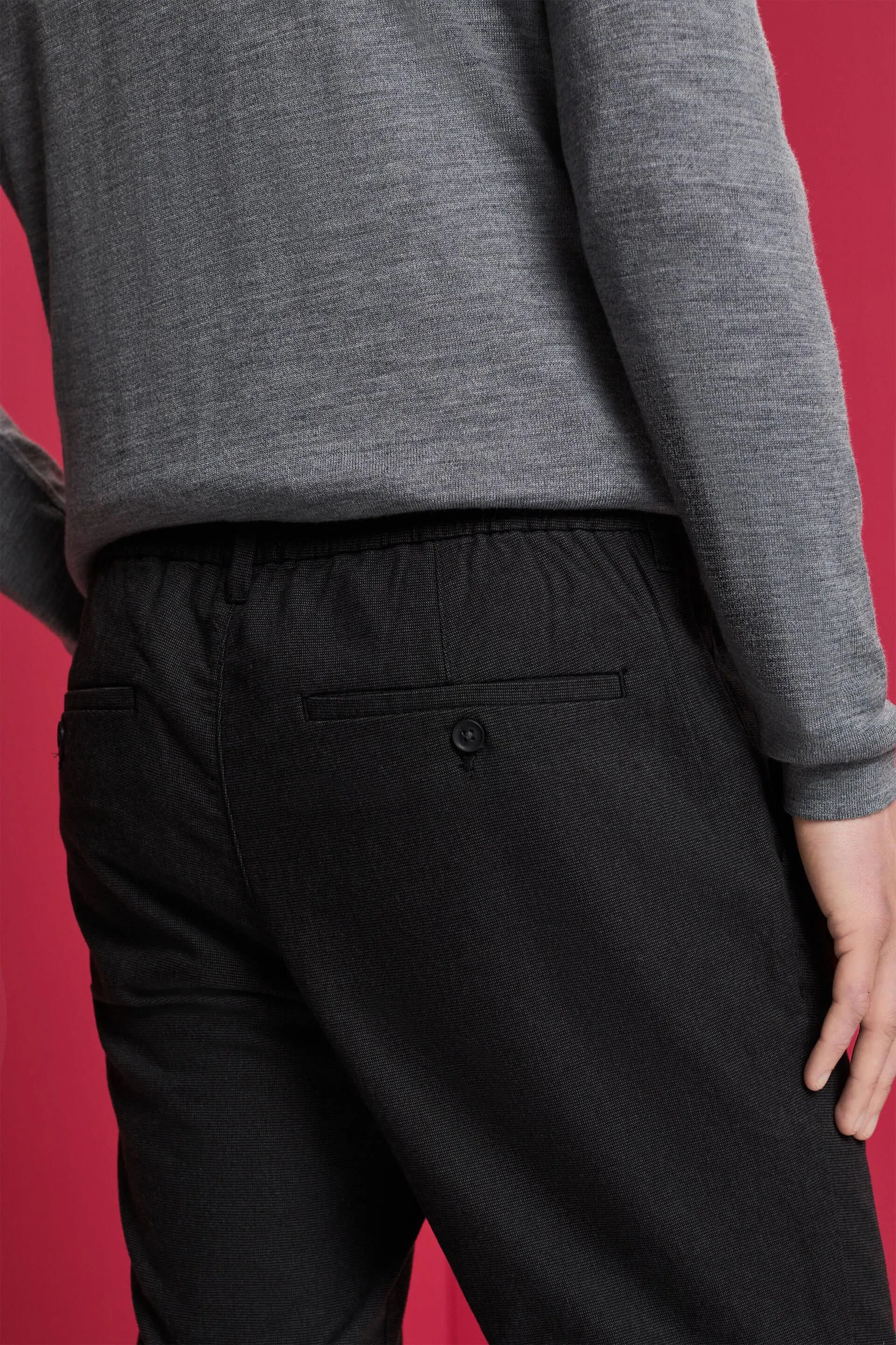 Pantaloni chino in tessuto spazzolato