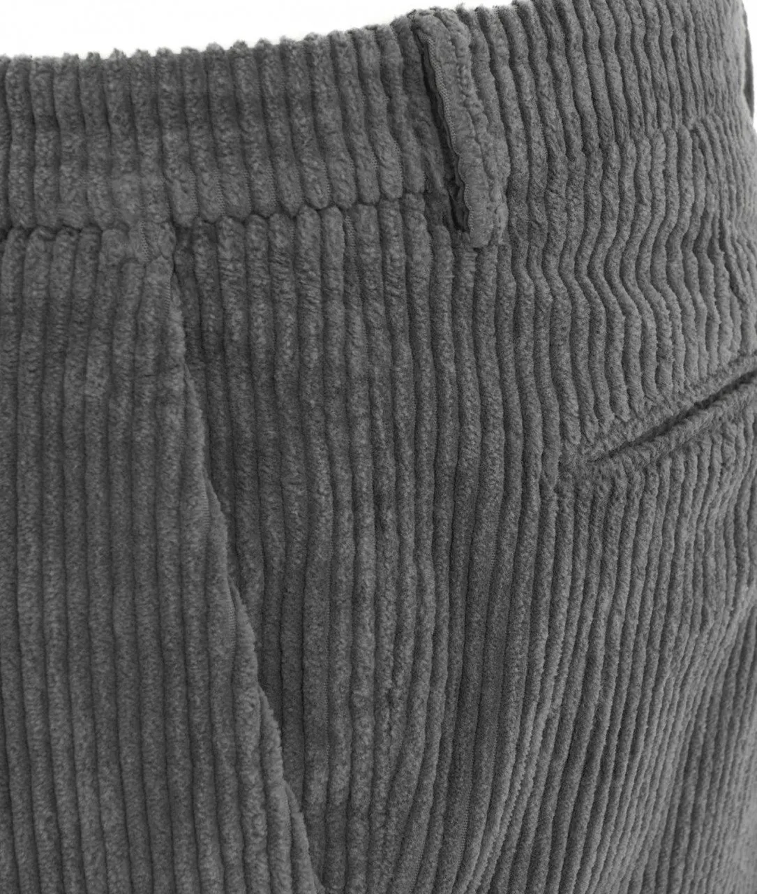 Pantaloni di velluto a coste grigio grigio