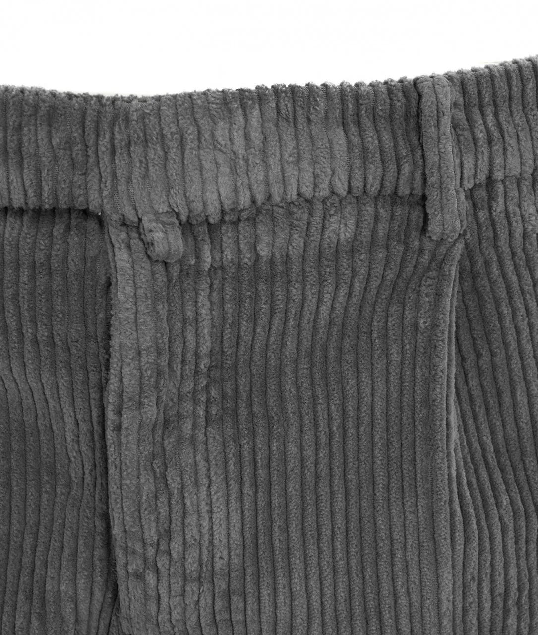 Pantaloni di velluto a coste grigio grigio