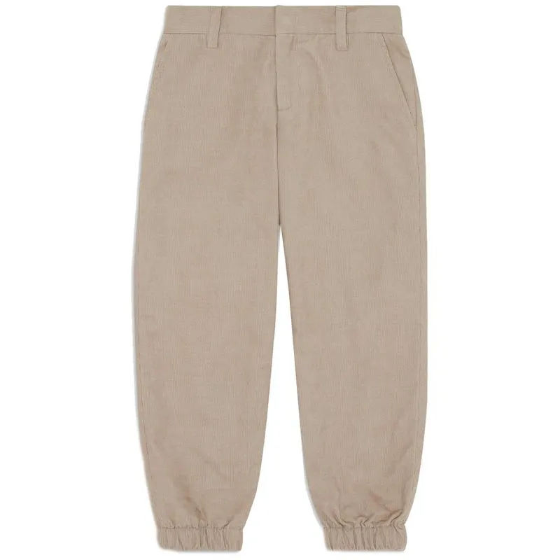 Pantaloni in velluto a costine con fondo elastico da bambino 