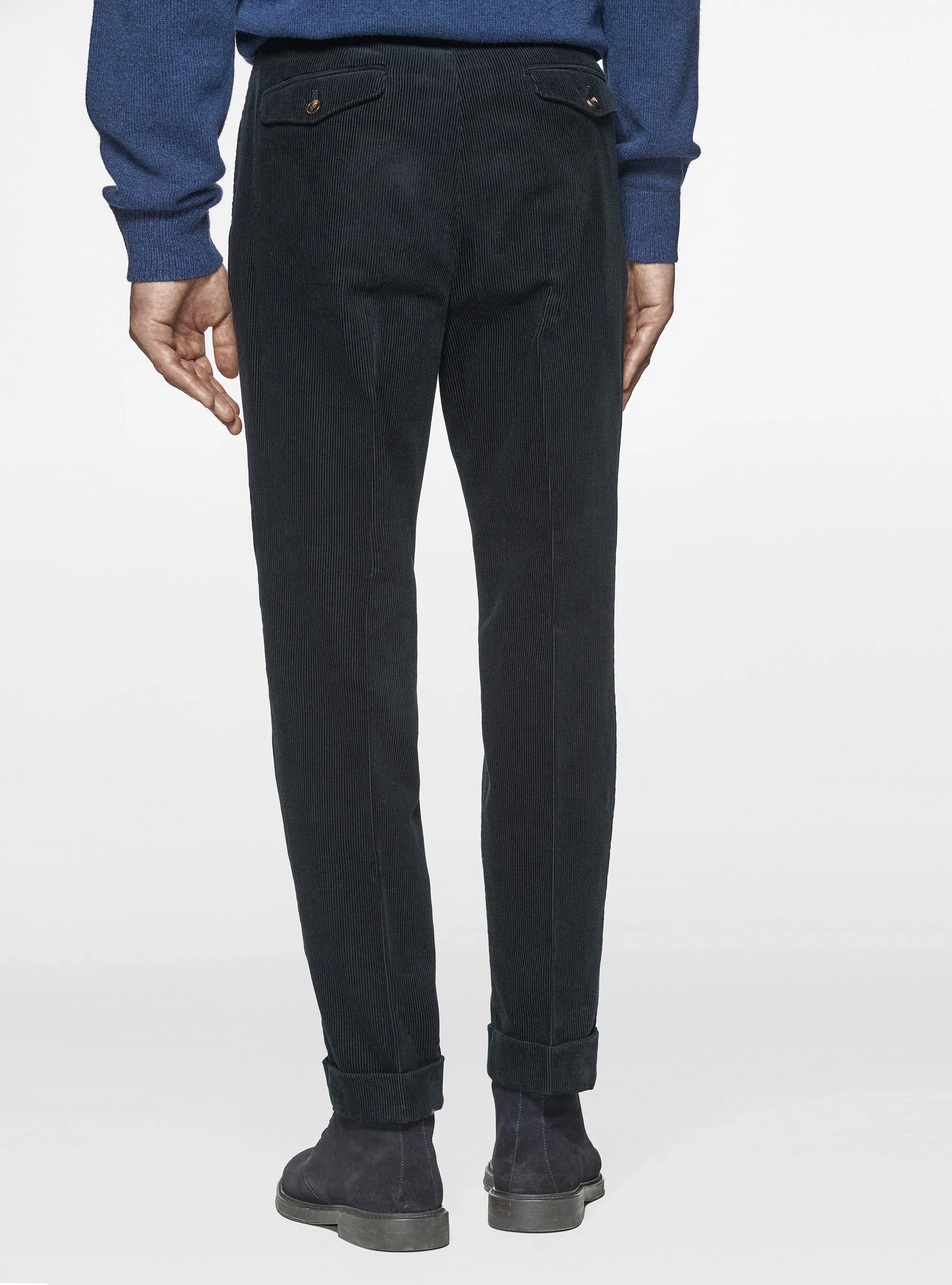 Pantaloni in velluto con cinturino elastico