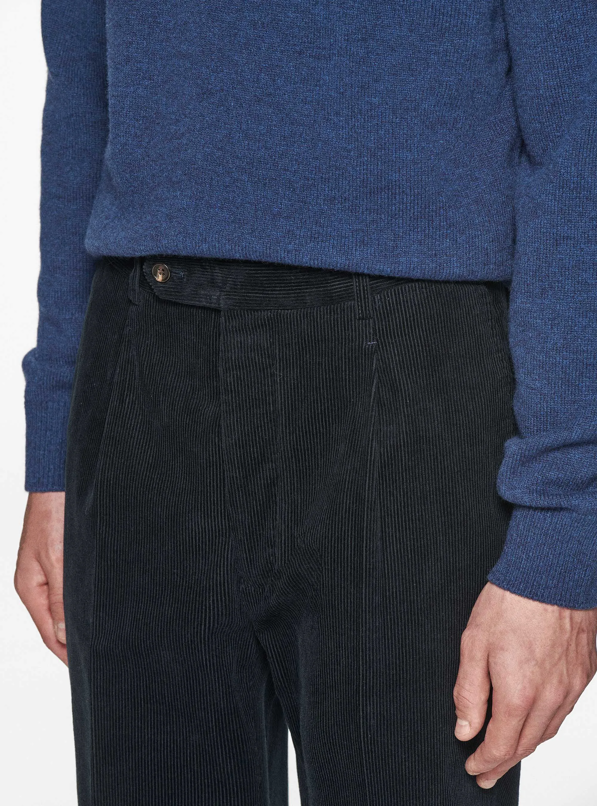 Pantaloni in velluto con cinturino elastico