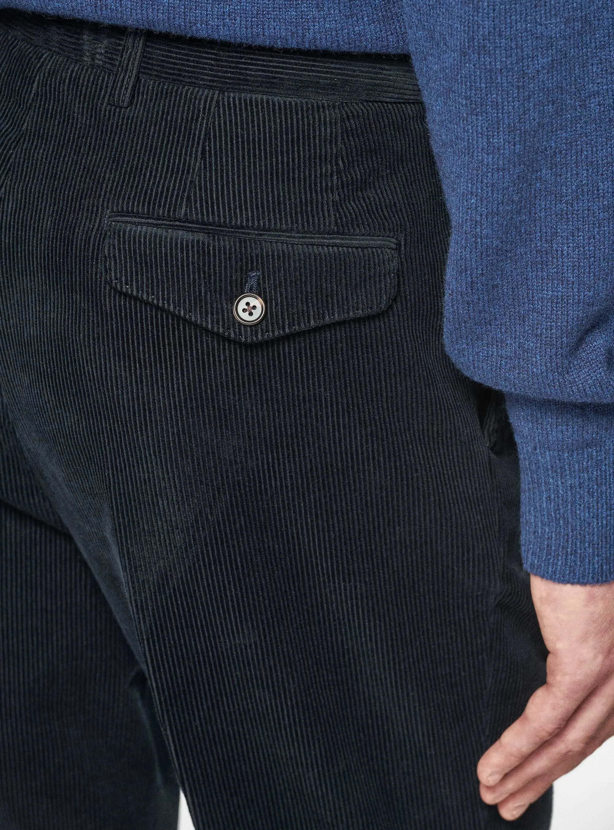 Pantaloni in velluto con cinturino elastico