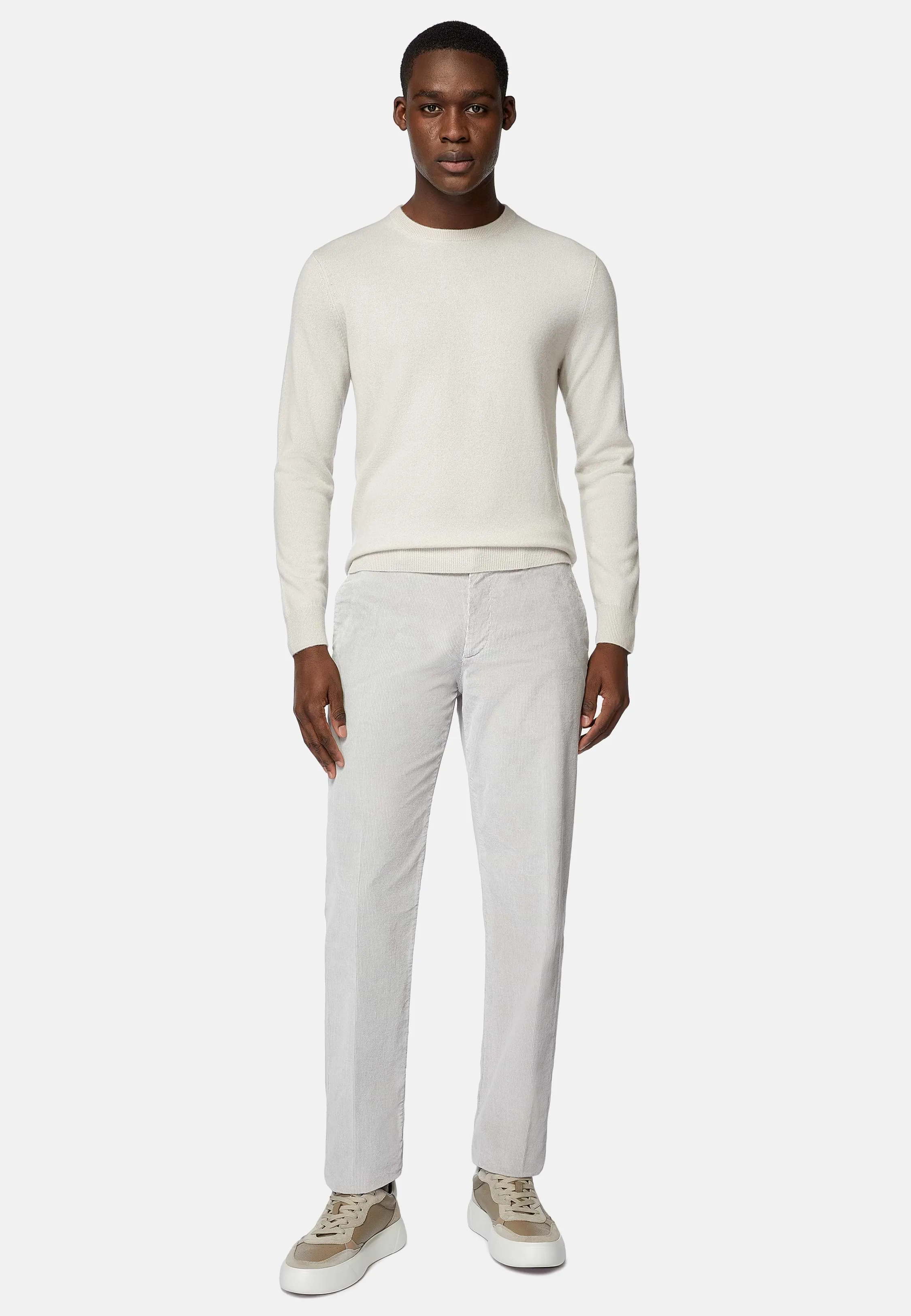 Pantaloni In Velluto Elasticizzato
