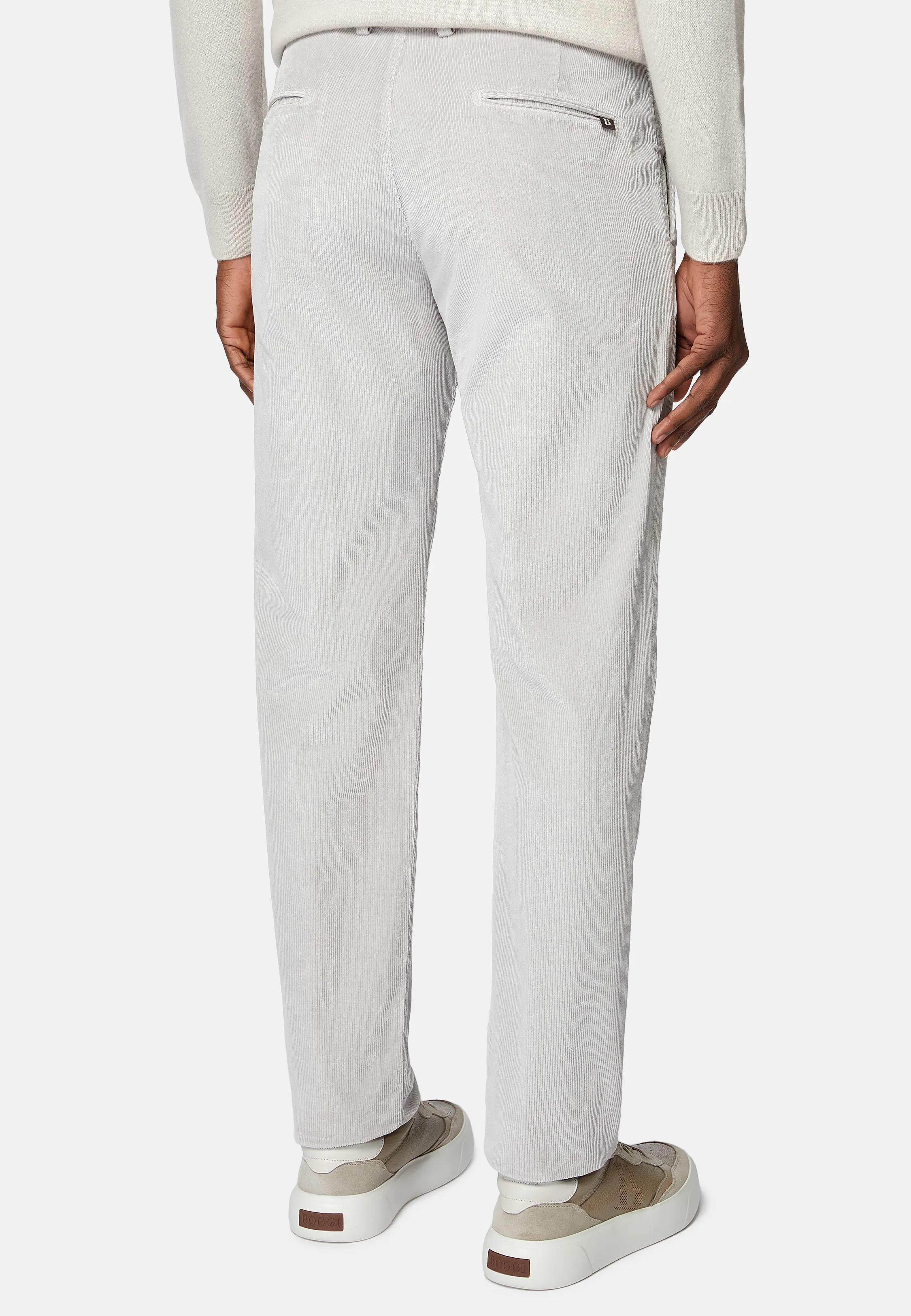 Pantaloni In Velluto Elasticizzato