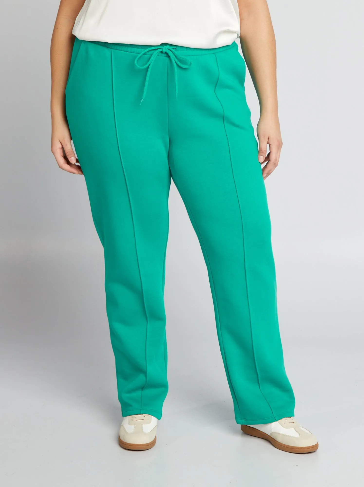 Pantaloni joggers in tessuto felpato - VERDE