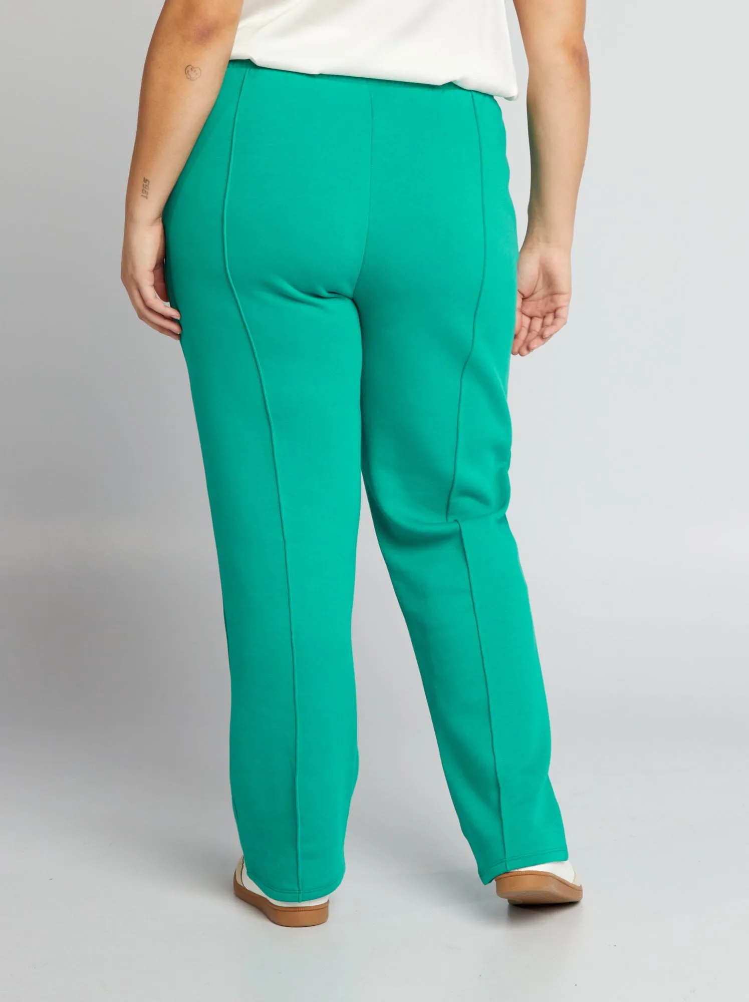 Pantaloni joggers in tessuto felpato - VERDE