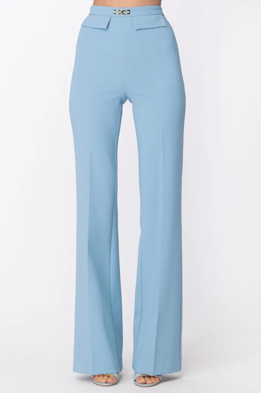 Pantaloni palazzo con micro accessorio logo CartaDaZucchero