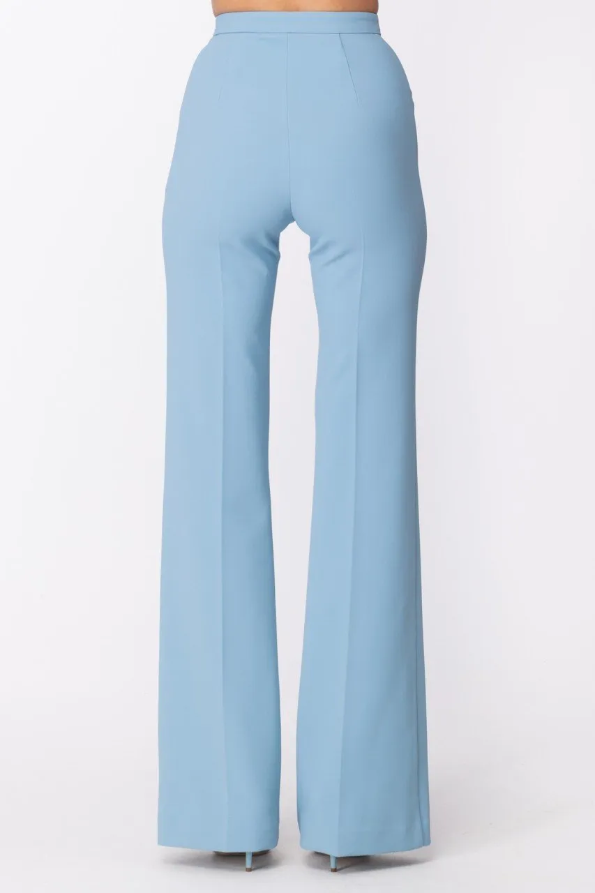 Pantaloni palazzo con micro accessorio logo CartaDaZucchero