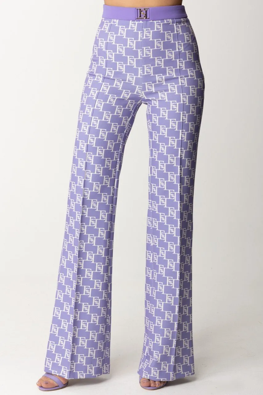 Pantaloni palazzo con stampa logo IRIS/BURRO