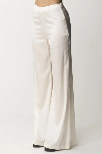 Pantaloni palazzo in crepe fluido Burro