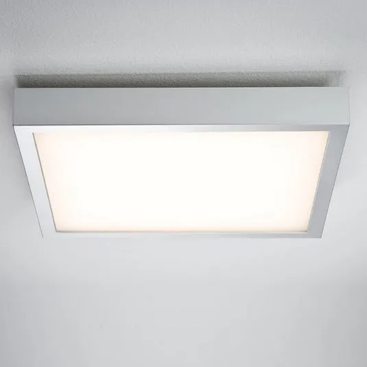 Paulmann Lunar LED-panel, angolare, cromo, 40x40cm
