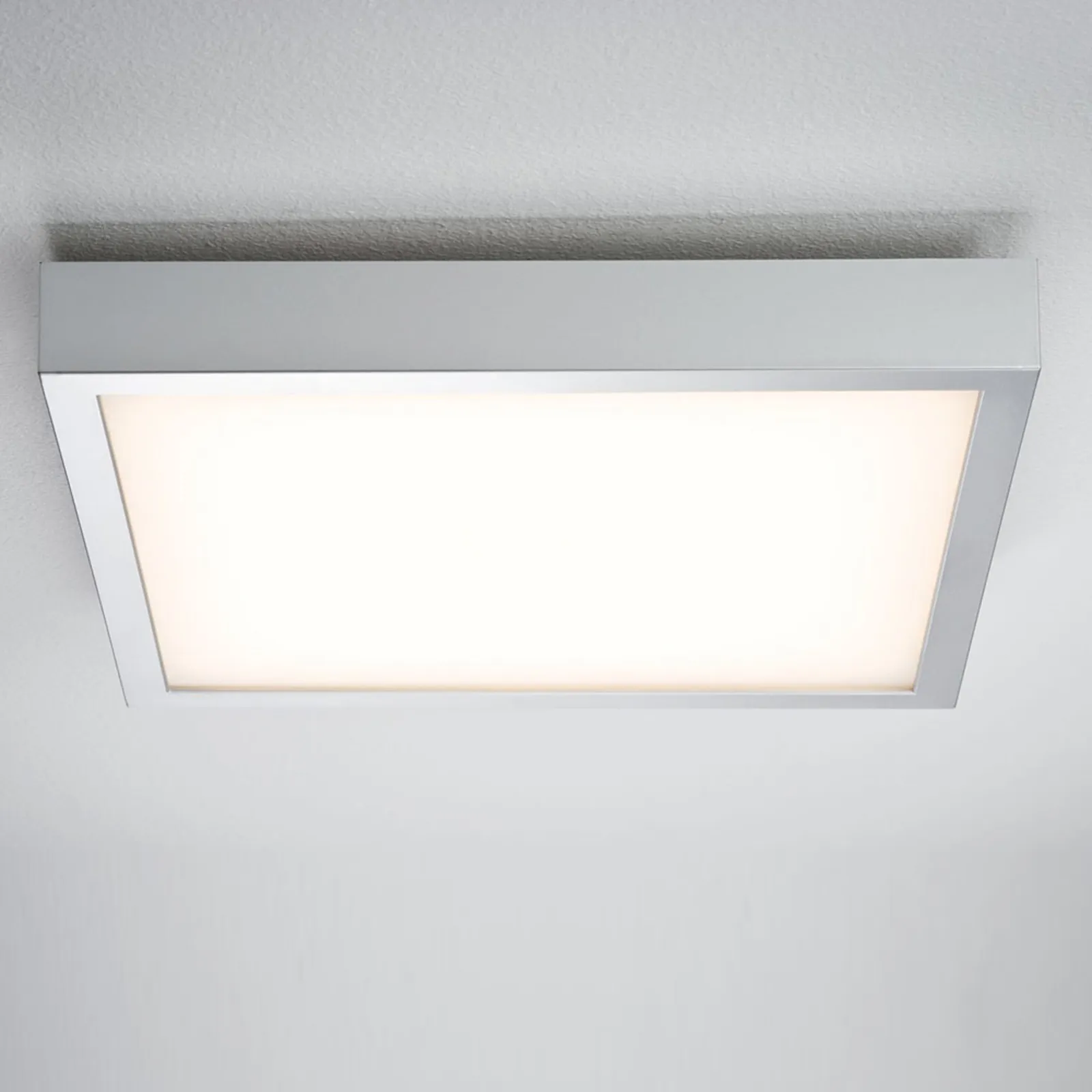 Paulmann Lunar LED-panel, angolare, cromo, 40x40cm