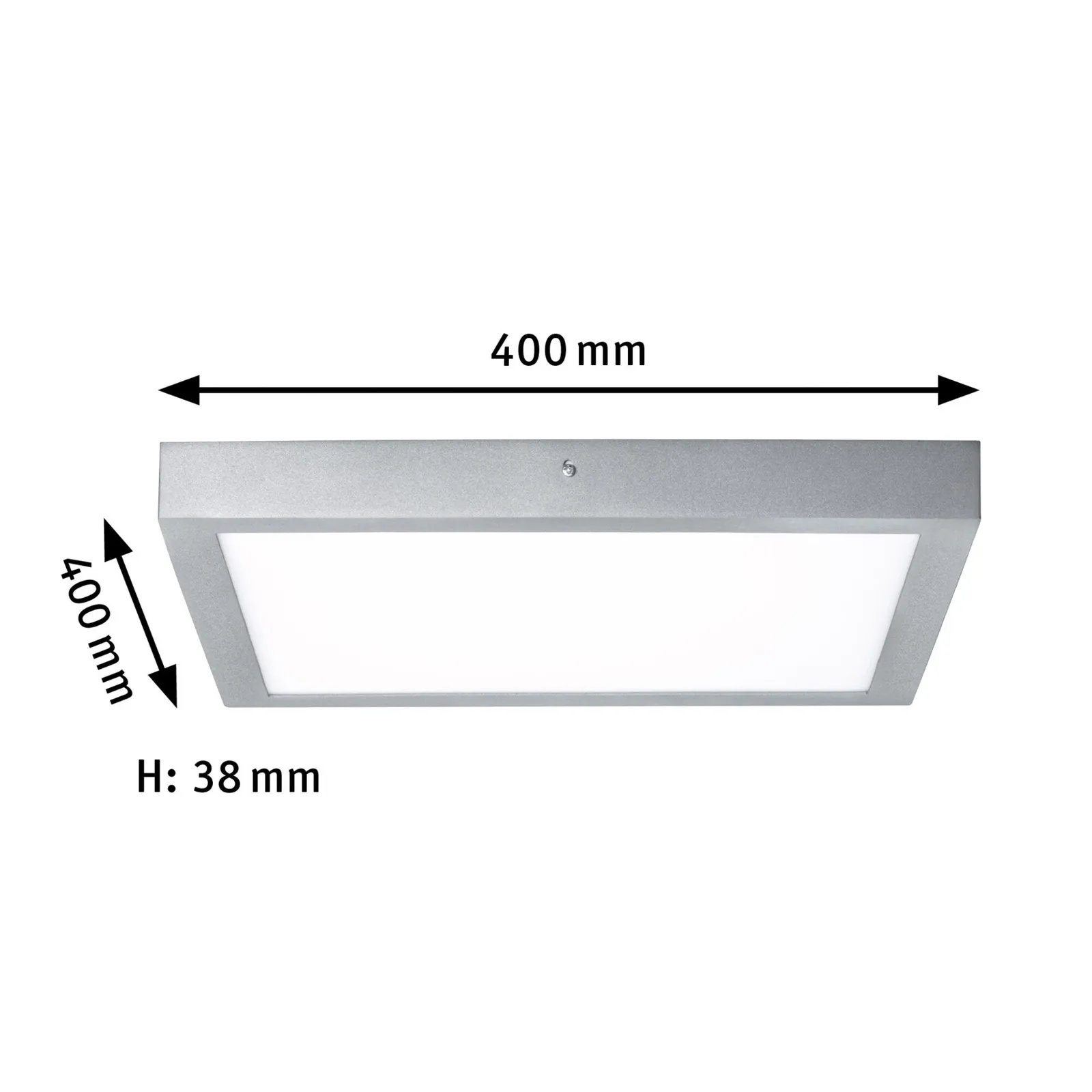 Paulmann Lunar LED-panel, angolare, cromo, 40x40cm