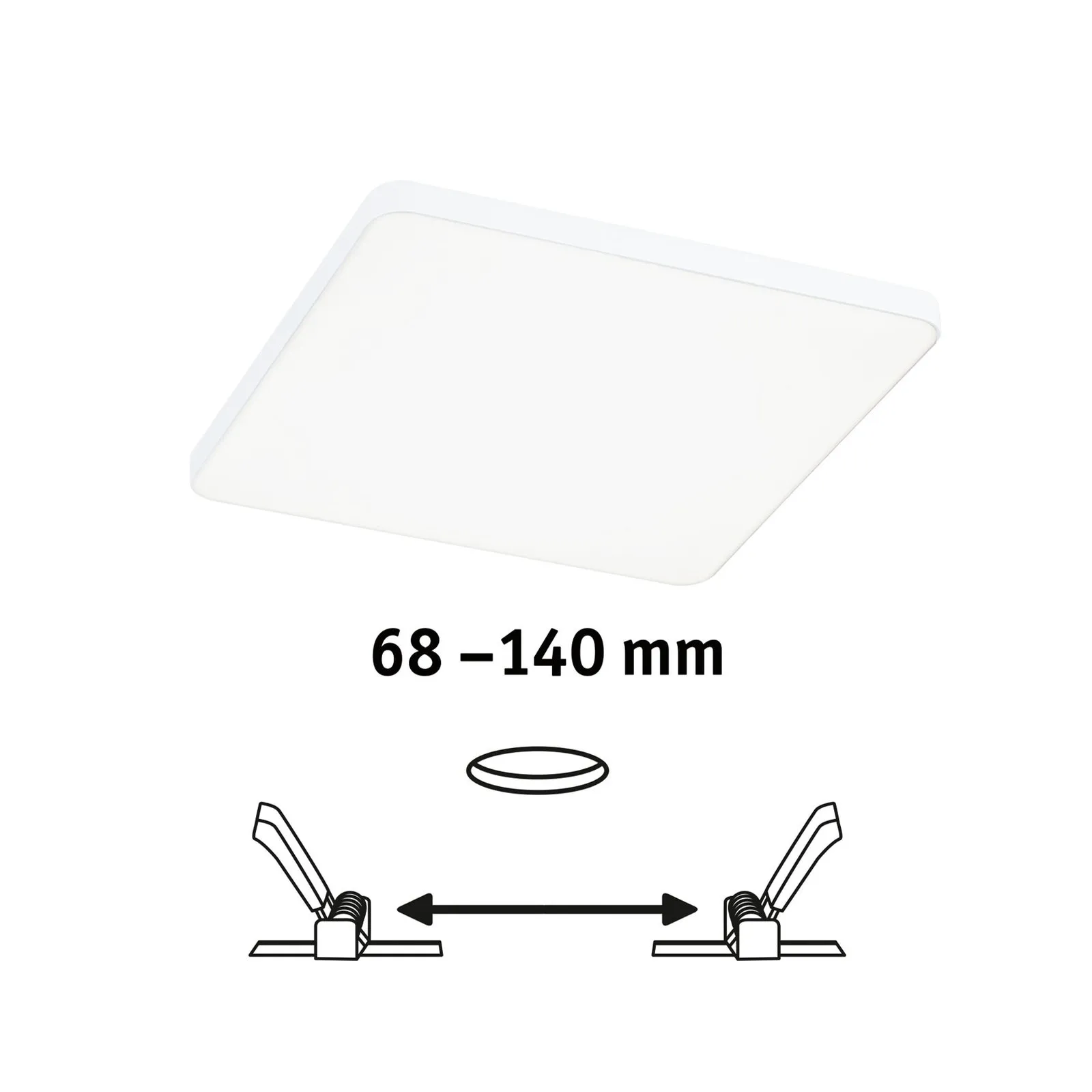 Paulmann Veluna Edge LED a incasso IP44 4000K 16x16cm