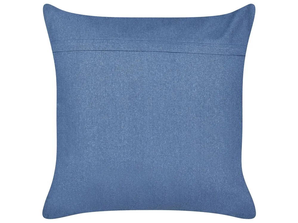 PENTAS Cuscino decorativo Trama animale Blu marino 45 x 45 cm Velluto