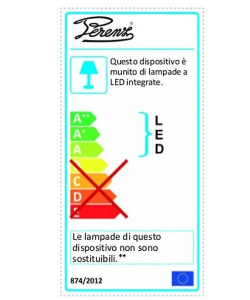 PERENZ Level 6636 B LC Lampada Moderna da Parete con Presa USB