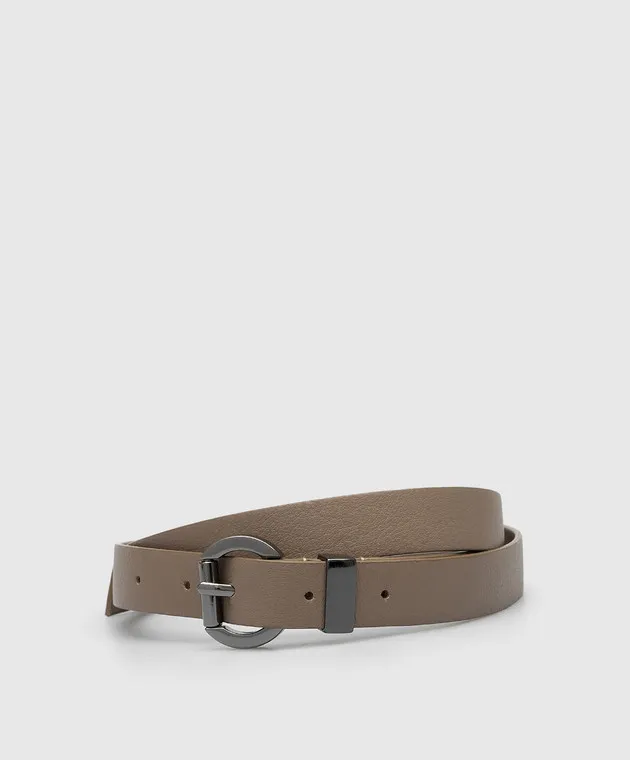 Peserico Cintura in pelle marrone S32539C009434