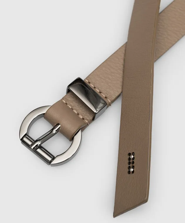 Peserico Cintura in pelle marrone S32539C009434