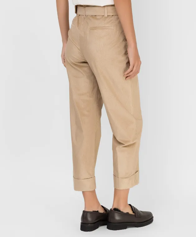 Peserico Pantaloni in velluto a coste beige ChangeClear P04808A01583