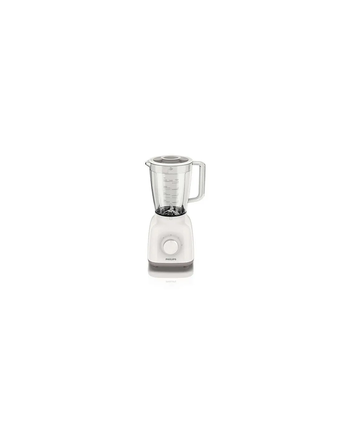 Philips HR2100/00 Frullatore con lama a stella e recipiente in plastica rinforzato anti urto, 400W, 2 Velocità e Pulse