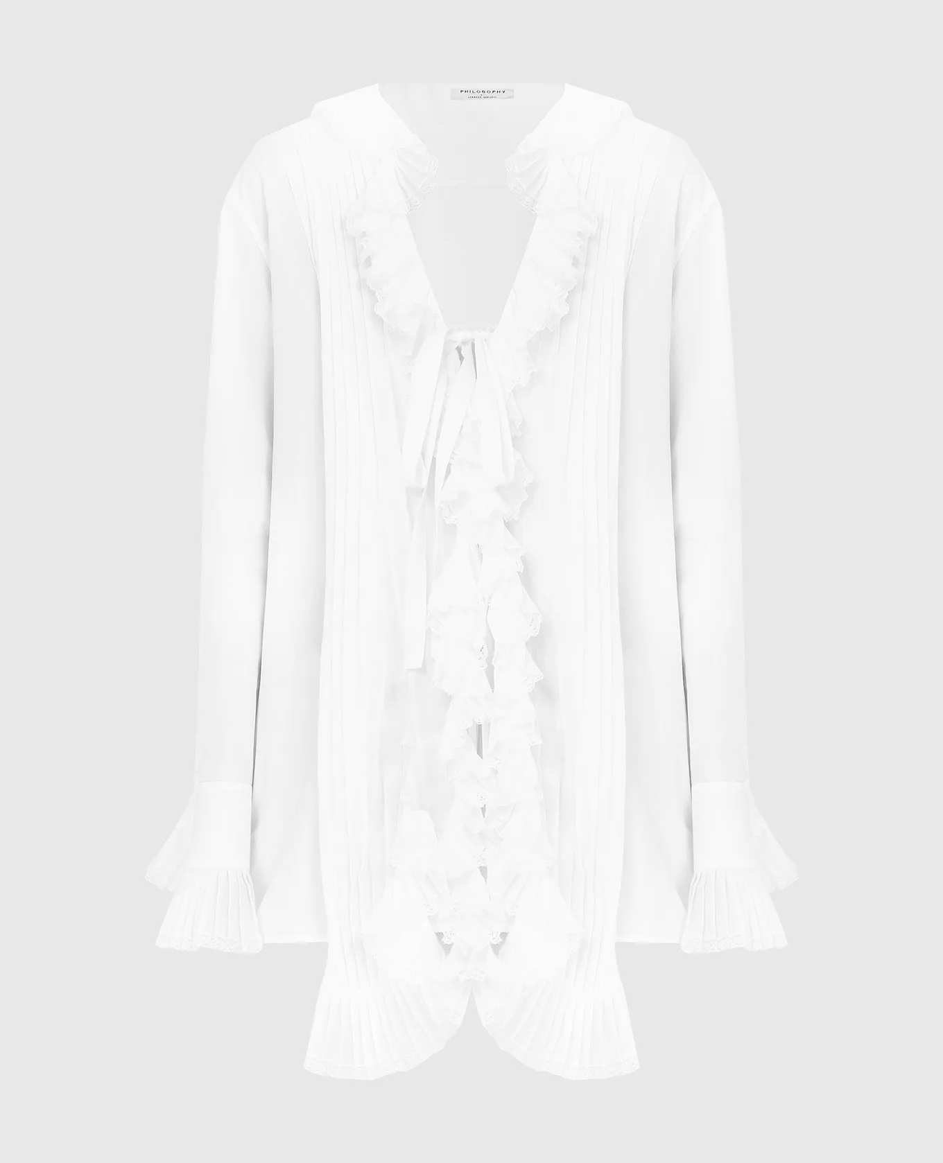 Philosophy di Lorenzo Serafini Camicia con volant A02075717
