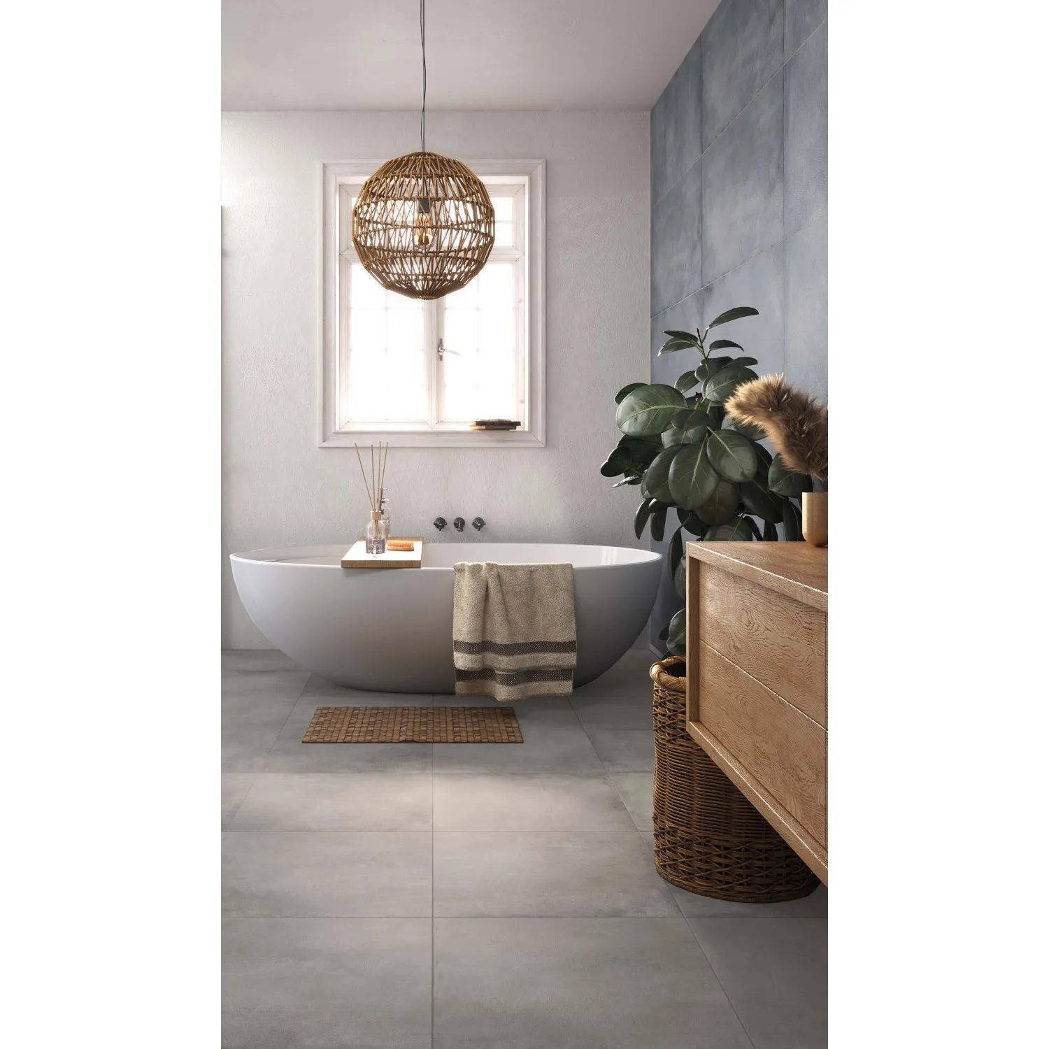 Piastrella in gres porcellanato Affresco grey 60x60 cm 1,44 m²