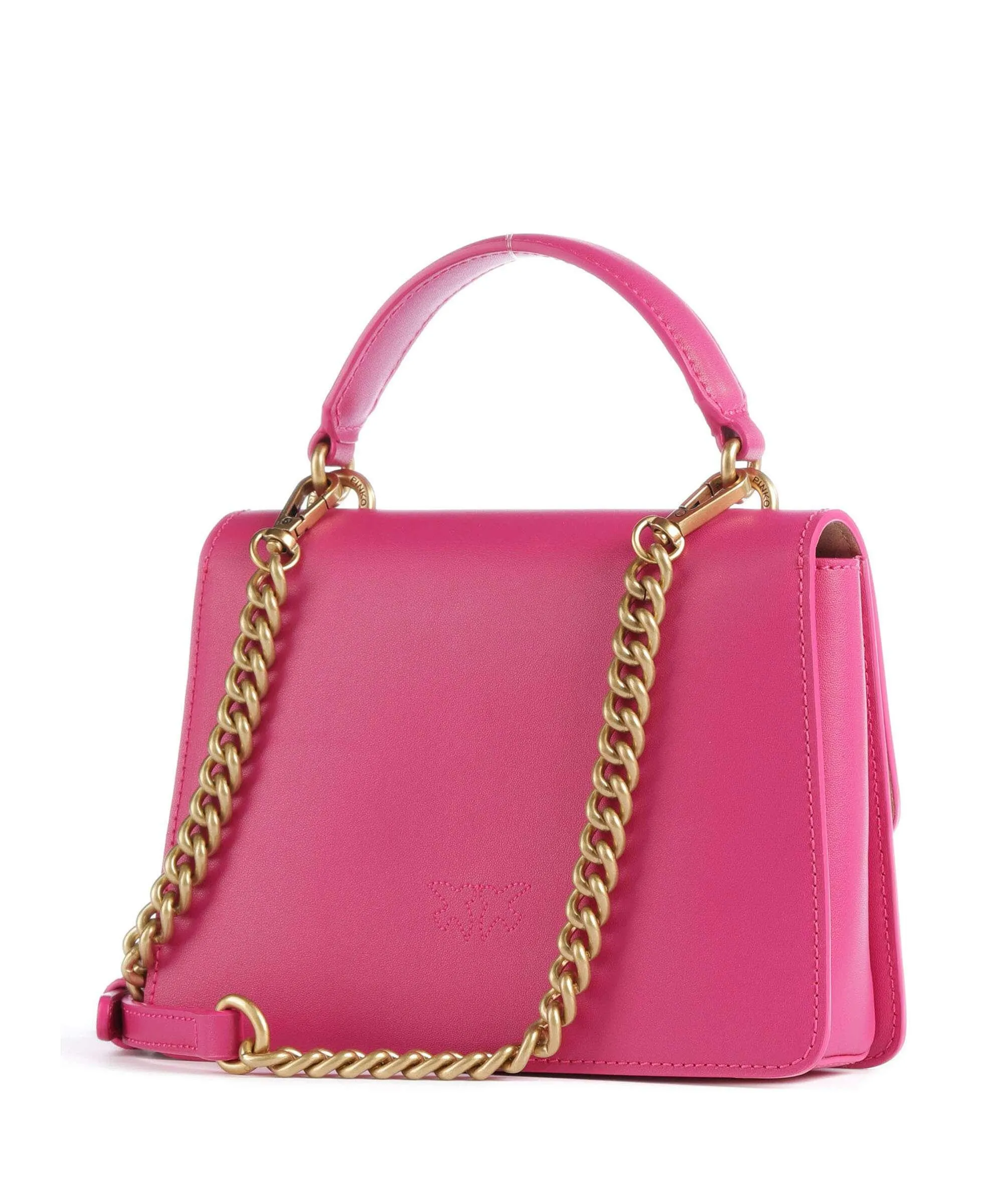  Pinko Love One Mini Borsa a tracolla pelle di vacchetta finemente grana pink  