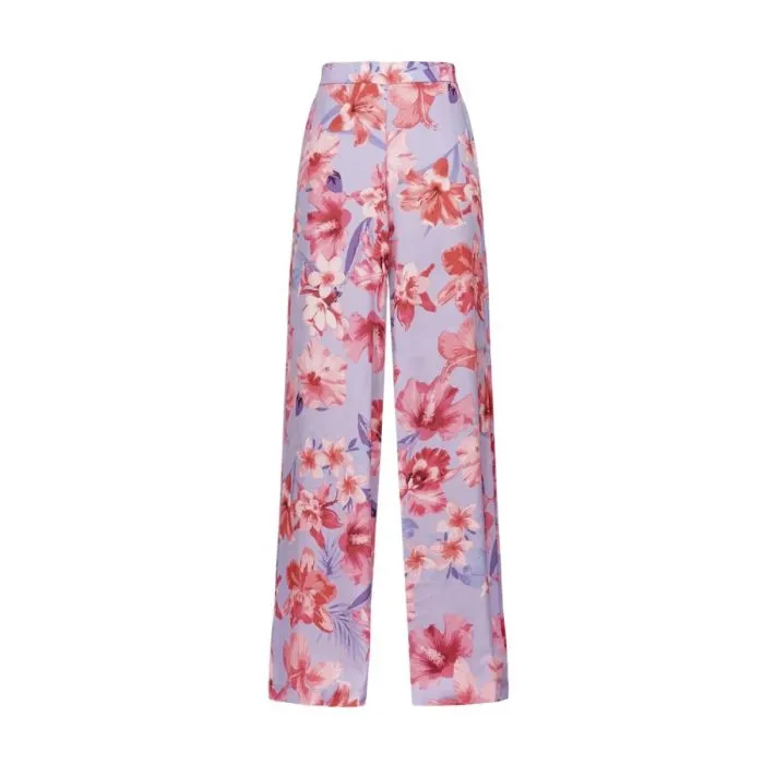 Pinko Pantalone A Palazzo Stampato Lilla